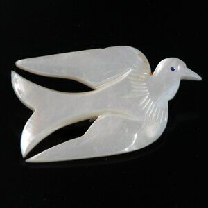 Vintage Mother of Pearl Bethlehem Dove Brooch